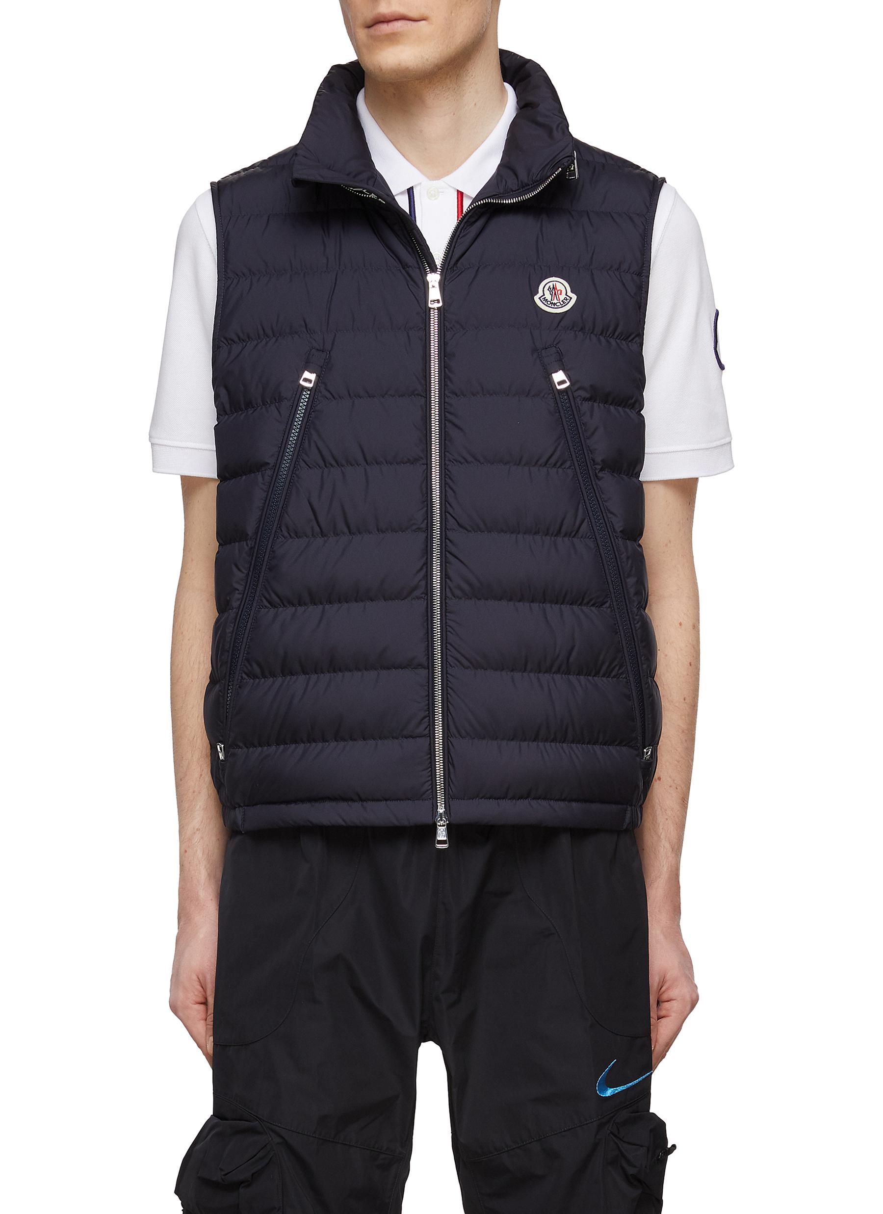MONCLER RECYCLED LOGO PATCH PUFFER VEST