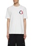 Main View - Click To Enlarge - MONCLER - Bicolour Silhouette Logo Embroidery Crewneck Short Sleeve T-Shirt