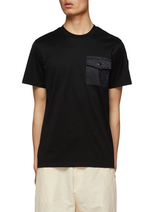 Main View - Click To Enlarge - MONCLER - Monogram Chest Pocket Crewneck T-Shirt