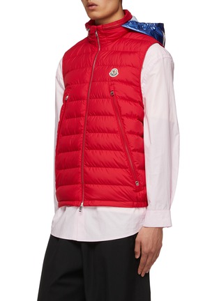 Detail View - Click To Enlarge - MONCLER - ‘Albyt’ Packable Hood Logo Patch Puffer Vest