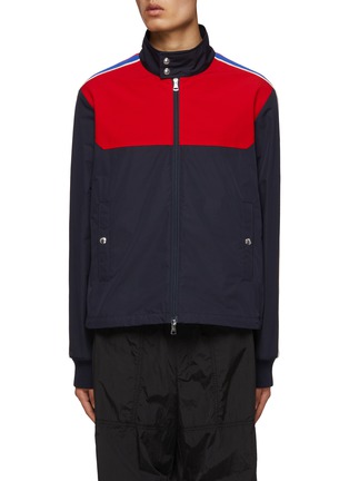 Main View - Click To Enlarge - MONCLER - Tricolour Ribbon Detail High Neck Jacket