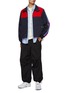 Figure View - Click To Enlarge - MONCLER - Tricolour Ribbon Detail High Neck Jacket