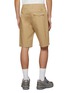 Back View - Click To Enlarge - MONCLER - Silhouette Logo Carabiner Cotton Bermuda Shorts