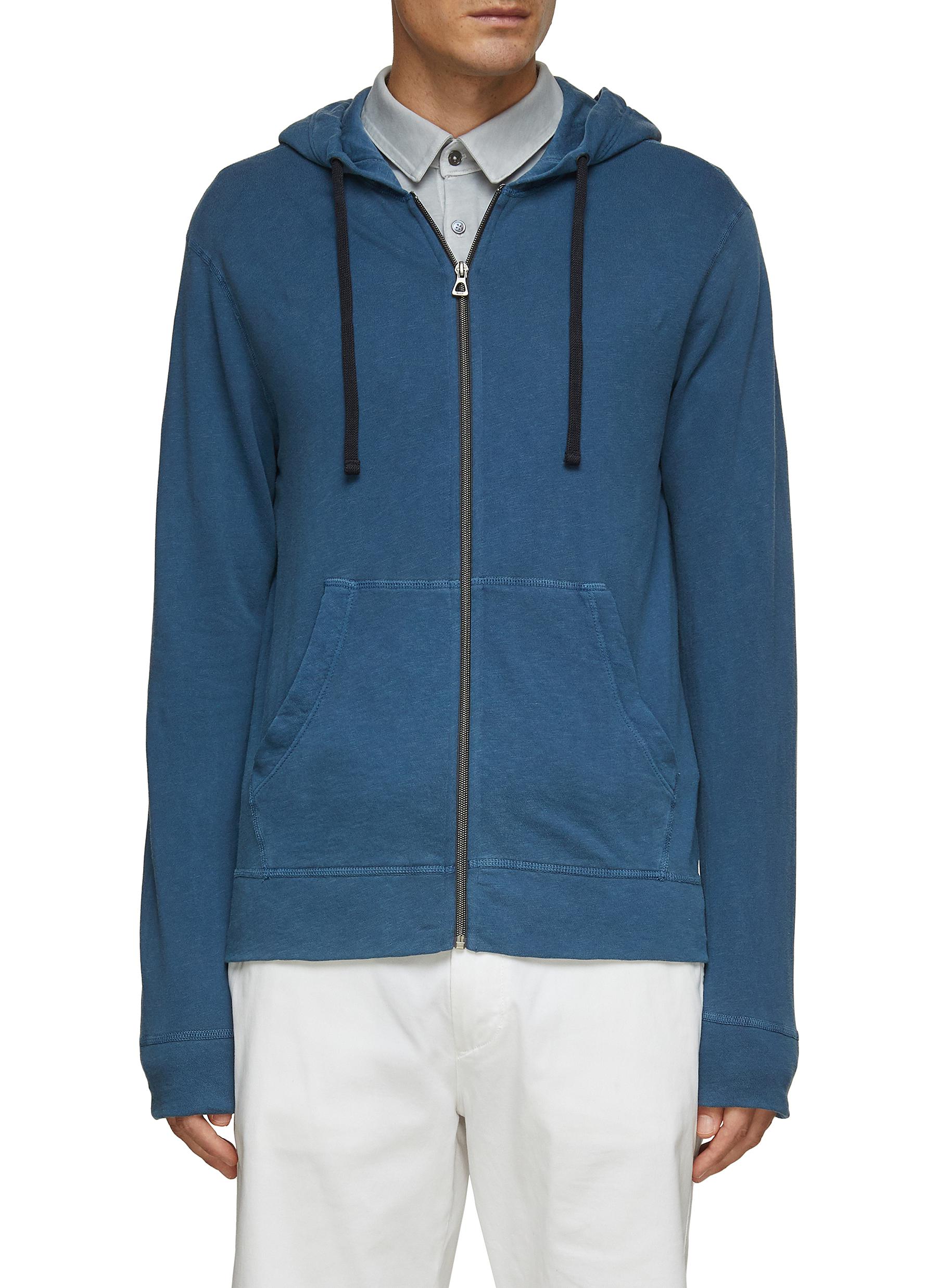JAMES PERSE VINTAGE COTTON FRENCH TERRY ZIPPED HOODIE