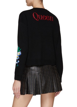 Back View - Click To Enlarge - ALICE + OLIVIA - ‘GLEESON’ STACE FACE CRYSTAL EMBELLISHED PULLOVER
