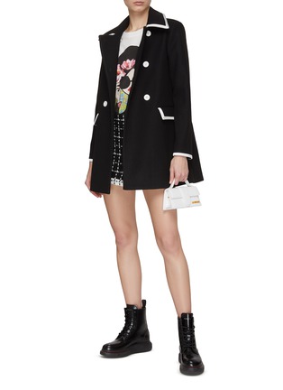 Figure View - Click To Enlarge - ALICE + OLIVIA - ‘YULISSA’ DOUBLE BREASTED FLAP POCKET COAT