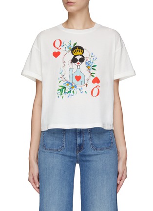 Main View - Click To Enlarge - ALICE + OLIVIA - ‘EVAN’ STACE FACE T-SHIRT