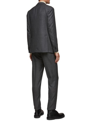 Back View - Click To Enlarge - EQUIL - SINGLE BREASTED NOTCH LAPEL GLEN PLAID UNLINED SUIT