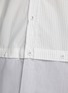 THE VIRIDI-ANNE - Detachable Panel Striped Button Up Shirt