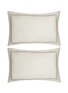 Main View - Click To Enlarge - RIVOLTA CARMIGNANI  - ‘Crystal Sartorial‘ Embroidered Pillow Case Pair — Avorio