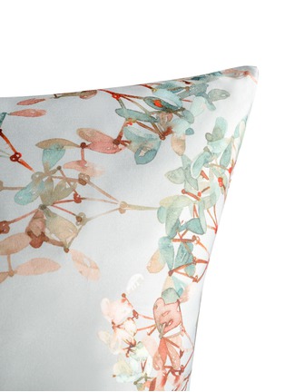 Detail View - Click To Enlarge - RIVOLTA CARMIGNANI  - Floral Print Cotton Sateen Decorative Boudoir Pillow — Grigio Perla