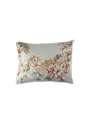 Main View - Click To Enlarge - RIVOLTA CARMIGNANI  - Floral Print Cotton Sateen Decorative Boudoir Pillow — Grigio Perla