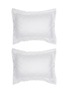 Main View - Click To Enlarge - RIVOLTA CARMIGNANI  - ‘Waldorf‘ Jacquard Pillow Sham Pair — Bianco