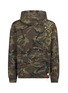 Back View - Click To Enlarge - 8-BIT - ‘Orange Louis Sneakers’ Pixelated Graphic Paint Splashed Camouflage Drawstring Hoodie