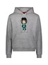 Main View - Click To Enlarge - 8-BIT - ‘Player 067’ Pixelated Graphic Drawstring Hoodie
