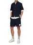 Figure View - Click To Enlarge - THOM BROWNE  - Striped Button Down Short Sleeve Shirt