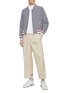 Figure View - Click To Enlarge - THOM BROWNE  - Gingham Check Cotton Bouclé Bomber Jacket