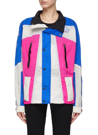 Main View - Click To Enlarge - BEACH RIOT - LOGO PATCH DETAIL COLOUR BLOCKING GLACIER WINDBREAKER