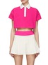 Main View - Click To Enlarge - BEACH RIOT - ‘WILLA’ SHORT SLEEVE CROPPED POLO TOP