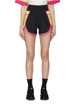Main View - Click To Enlarge - BEACH RIOT - ‘CLIFF’ CURVE HEM ELASTICATED WAIST SHORTS