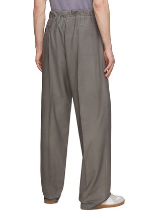Back View - Click To Enlarge - MAISON MARGIELA - Wool Relaxed Fit Drawstring Pants