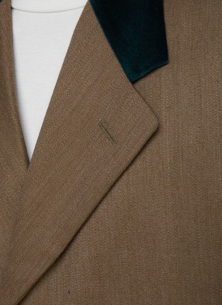  - MAISON MARGIELA - Single Breasted Contrast Collar Wool Overcoat