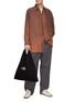 Figure View - Click To Enlarge - MAISON MARGIELA - Geometric Print Rolled Cuff Silk Button Up Shirt