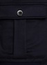  - HERNO - BUTTON FRONT SHEARLING COLLAR PLEATED FLAP POCKET LINED WOOL CASHMERE BLEND BOMBER