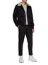 HERNO - BUTTON FRONT SHEARLING COLLAR PLEATED FLAP POCKET LINED WOOL CASHMERE BLEND BOMBER
