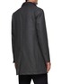 Back View - Click To Enlarge - HERNO - BUTTON ZIP FRONT FLAP POCKET DETACHABLE BIB LAYERED CASHMERE PADDED COAT