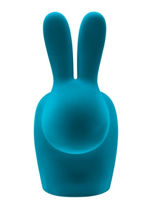 Detail View - Click To Enlarge - QEEBOO - VELVET FINISH RABBIT CHAIR — TURQUOISE