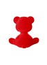 Detail View - Click To Enlarge - QEEBOO - TEDDY GIRL VELVET FINISH LAMP — RED