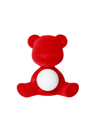 Main View - Click To Enlarge - QEEBOO - TEDDY GIRL VELVET FINISH LAMP — RED