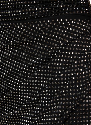  - SELF-PORTRAIT - ALL-OVER HOT FIX RHINESTONE EMBELLISHED WRAP MIDI SKIRT