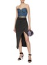 Figure View - Click To Enlarge - SELF-PORTRAIT - ALL-OVER HOT FIX RHINESTONE EMBELLISHED WRAP MIDI SKIRT