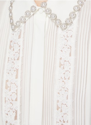  - SELF-PORTRAIT - Diamanté Detail Guipure Bib Shirt