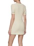 Back View - Click To Enlarge - SELF-PORTRAIT - SEQUIN CRYSTAL FAUX PEARL EMBELLISHED SHORT SLEEVE KNIT MINI DRESS