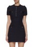 Main View - Click To Enlarge - SELF-PORTRAIT - SEQUIN CRYSTAL EMBELLISHED SHORT SLEEVE KNIT MINI DRESS