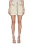 Main View - Click To Enlarge - SELF-PORTRAIT - SEQUIN CRYSTAL FAUX PEARL EMBELLISHED SHORT SLEEVE KNIT MINI SKIRT