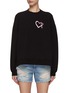 Main View - Click To Enlarge - ELECTRIC & ROSE - ‘Erin’ Heart Embroidery Cotton Blend Sweatshirt