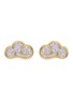 Main View - Click To Enlarge - YICI ZHAO ART & JEWELS - ‘LUCKY CLOUDS’ MINI 18K YELLOW AND WHITE GOLD DIAMOND EARRINGS