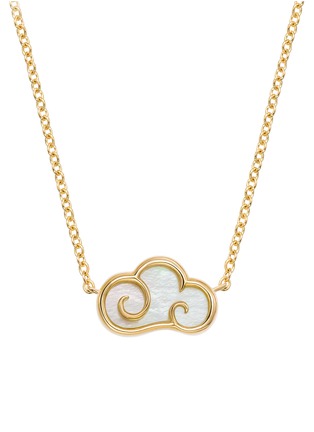 Main View - Click To Enlarge - YICI ZHAO ART & JEWELS - ‘LUCKY CLOUDS’ 18K GOLD MOTHER OF PEARL PENDANT NECKLACE