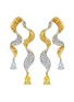 Main View - Click To Enlarge - YICI ZHAO ART & JEWELS - ‘VIENNESE WALTZ’ 18K WHITE AND YELLOW GOLD SAPPHIRE DIAMOND EARRINGS