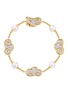Main View - Click To Enlarge - YICI ZHAO ART & JEWELS - ‘LUCKY CLOUDS’ 18K YELLOW AND WHITE GOLD AKOYA PEARL DIAMOND BRACELET