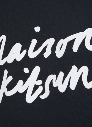  - MAISON KITSUNÉ - Handwriting Print Cotton Crewneck Sweatshirt