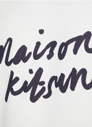 - MAISON KITSUNÉ - Handwriting Print Cotton Crewneck Sweatshirt