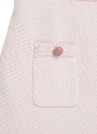 Detail View - Click To Enlarge - SELF-PORTRAIT - KIDS CRYSTAL EMBELLISHED BUTTON FRONT KNIT MINI SKIRT
