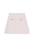 Main View - Click To Enlarge - SELF-PORTRAIT - KIDS CRYSTAL EMBELLISHED BUTTON FRONT KNIT MINI SKIRT