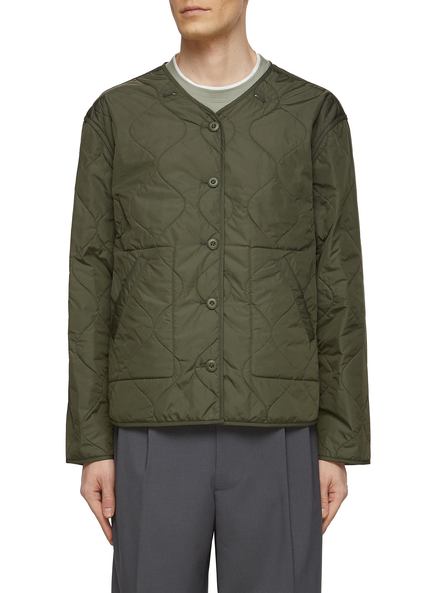 OFFICINE GENERALE ‘CODY' REVERSIBLE BUTTON FRONT STYLE QUILTED NYLON JACKET
