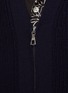  - OFFICINE GÉNÉRALE - ZIP FRONT MERINO WOOL ENGLISH RIB KNIT PATCH POCKET CARDIGAN